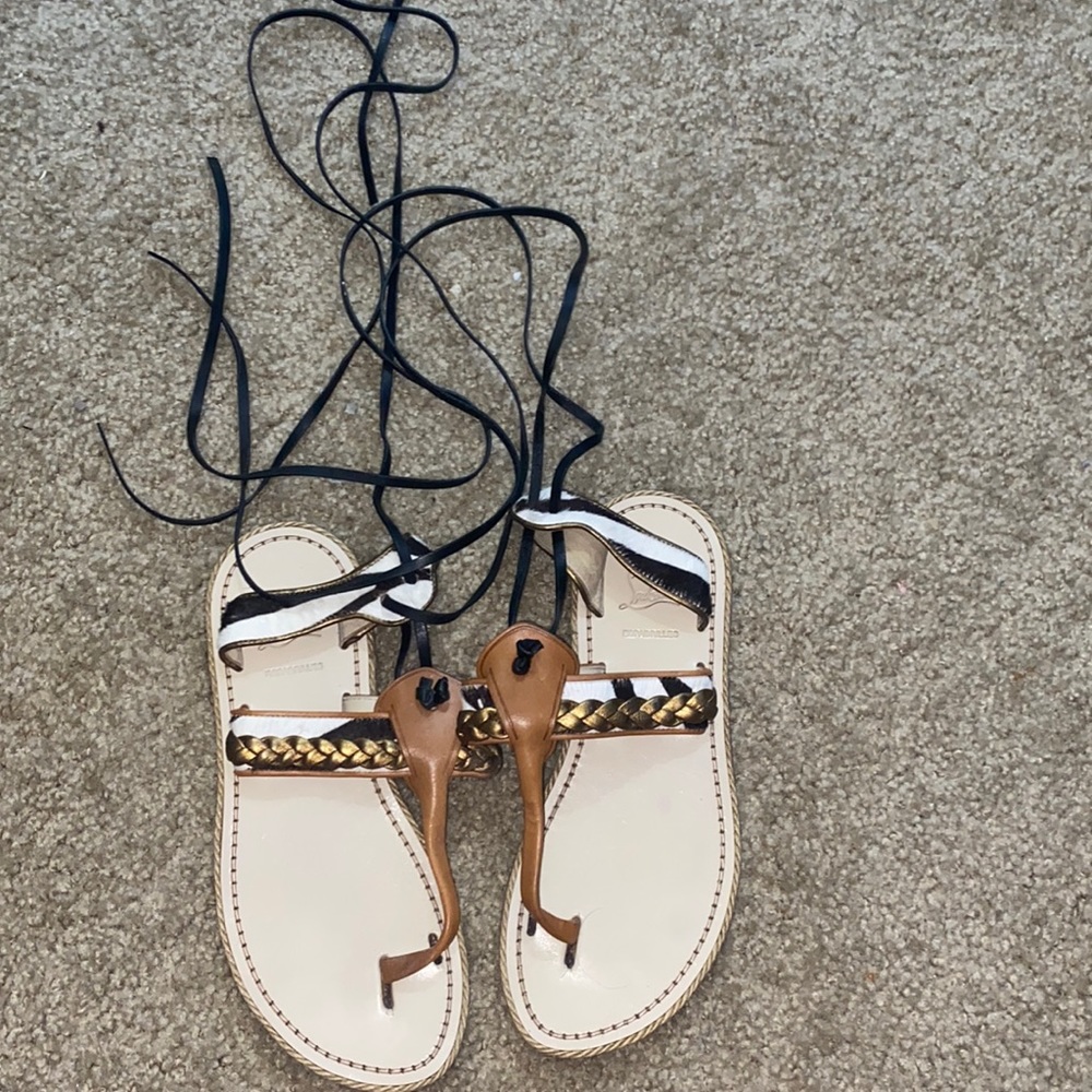 ** DAY SALE ** Christian Louboutin tie up sandals